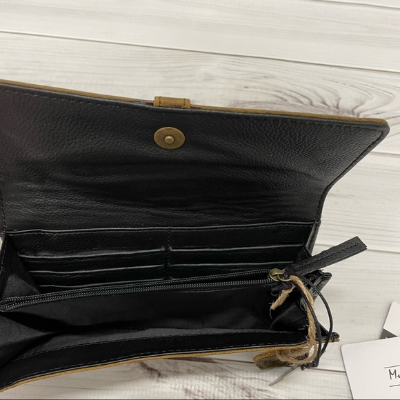 NWT Myra Bag Leather Wallet Just4Me Buckle Flap - Picture 2 of 4